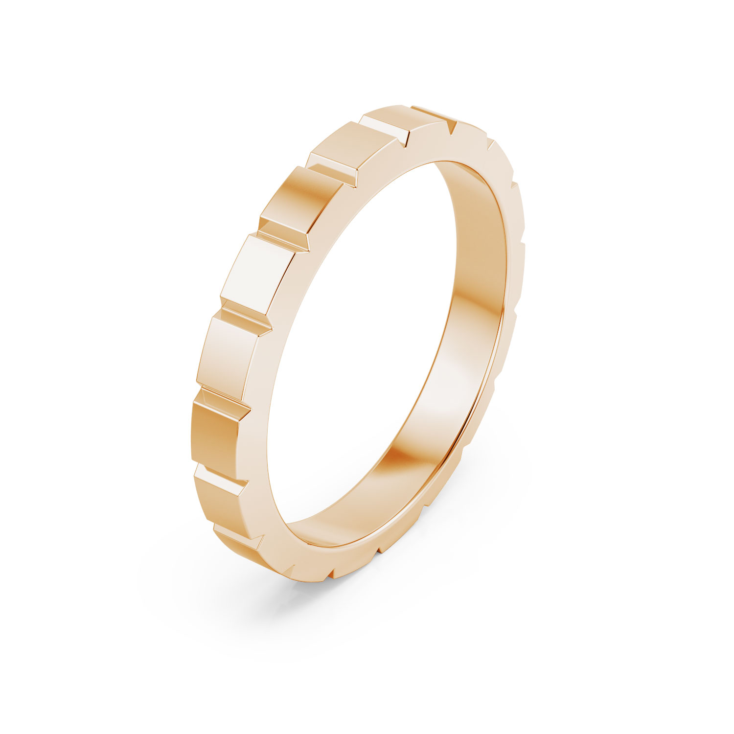 Alliance Homme Originale Zeus Moderne Or Rose 18 carats DIVENLY