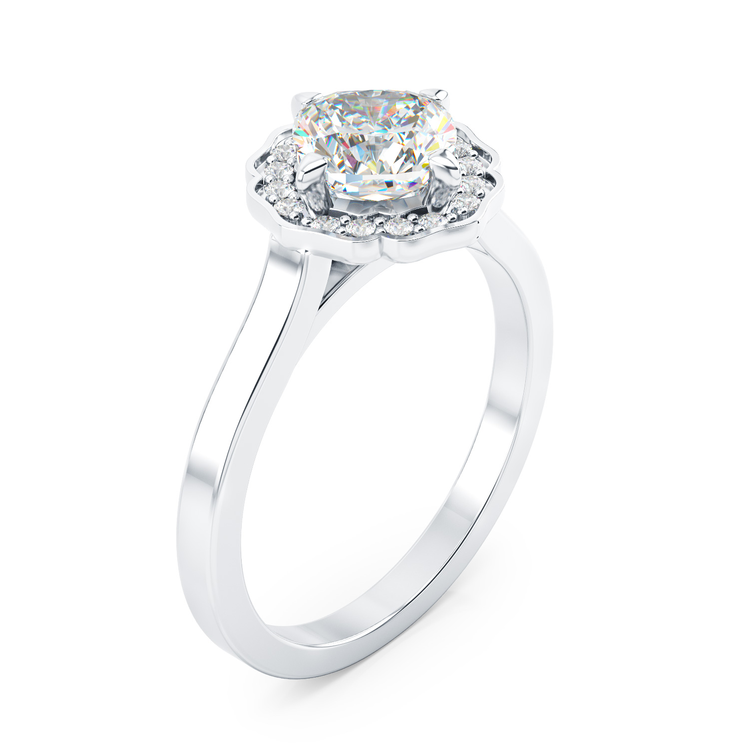 Belle Bague Femme Or Blanc 18 carats Diamants DIVENLY