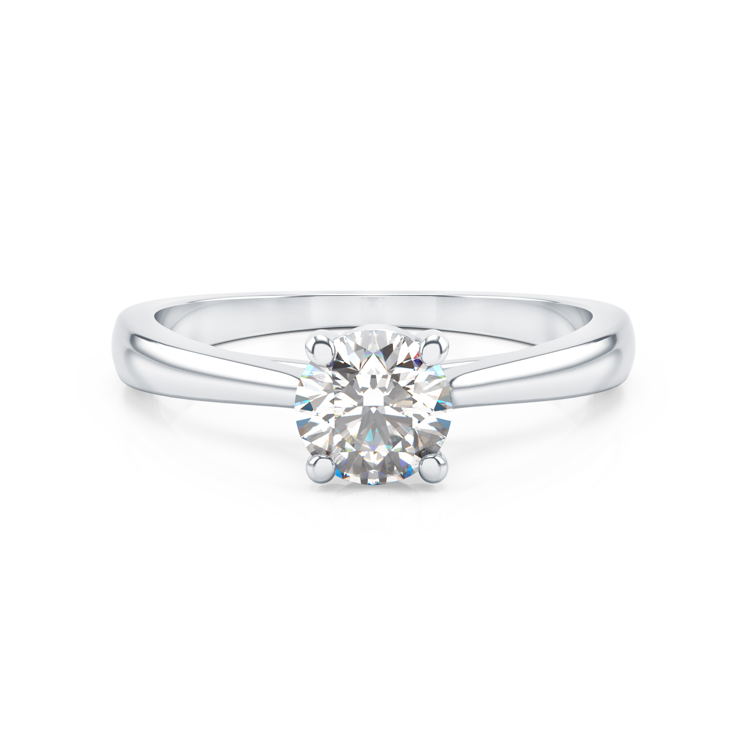 Bague Solitaire Femme, Eternelle Argent Diamants