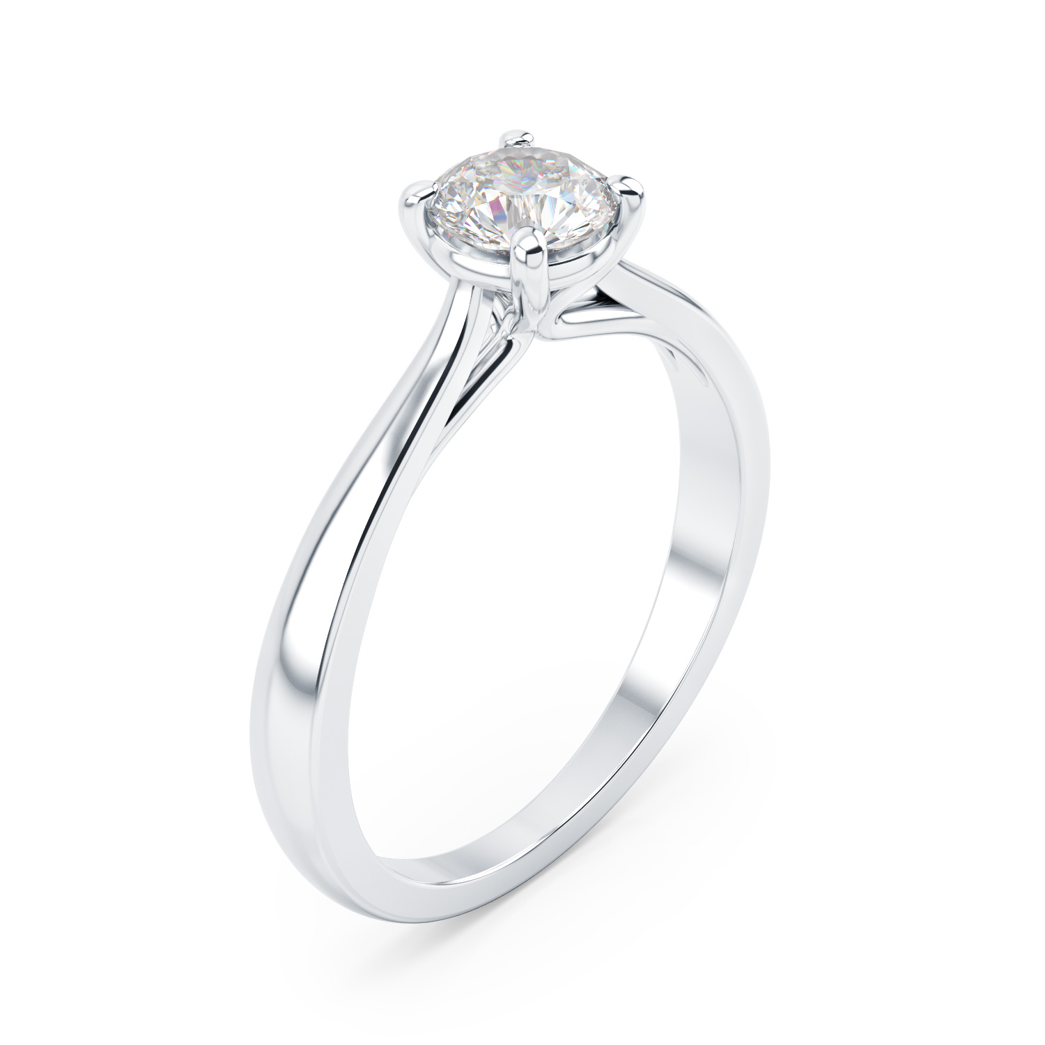 Solitaire argent diamant best sale