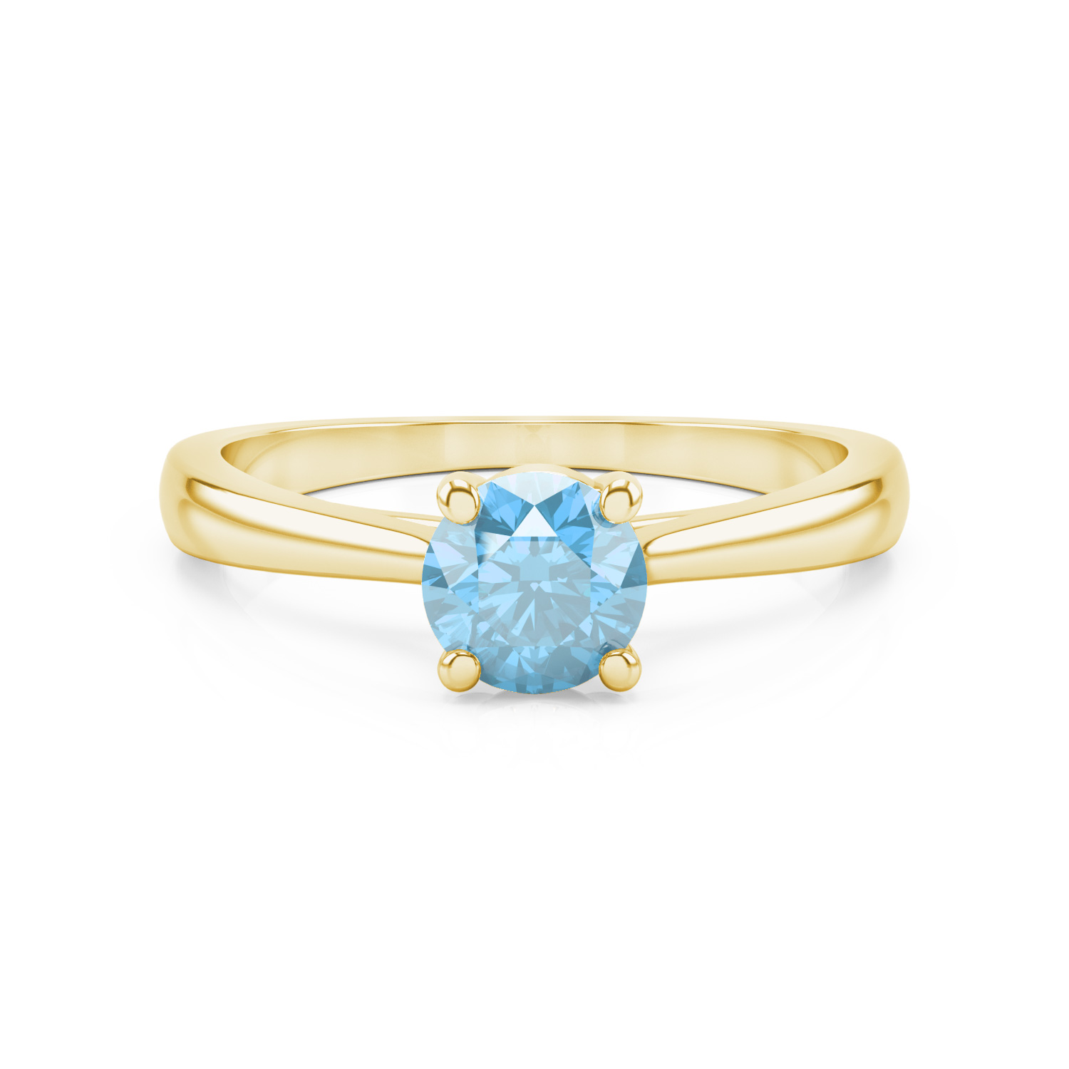 Bague Solitaire Femme Eternelle Or Jaune 18 carats Topaze DIVENLY