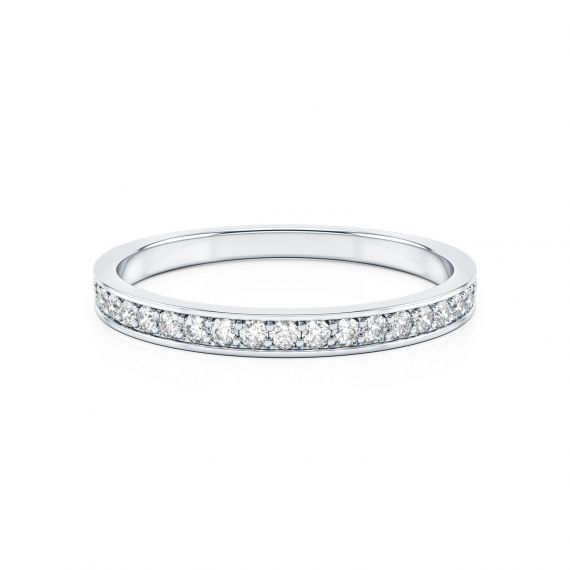 Alliance Femme Originale Or Blanc 18 cts Diamants Astride 1