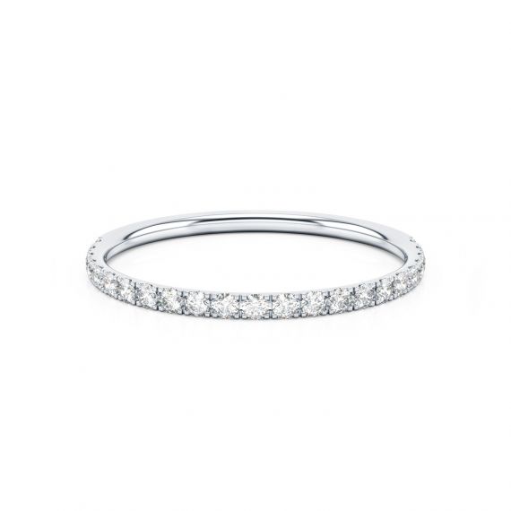 Alliance Femme Originale Or Blanc 18 cts Diamants Celeste 1