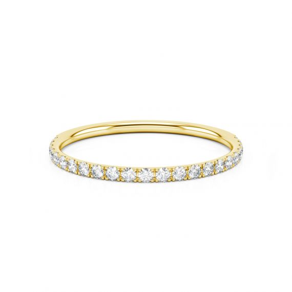 Alliance Femme Originale Or Jaune 18 cts Diamants Celeste 1