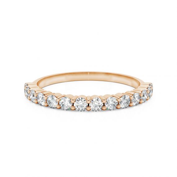 Alliance Femme Originale Or Rose 18 cts Diamants Melodie 1