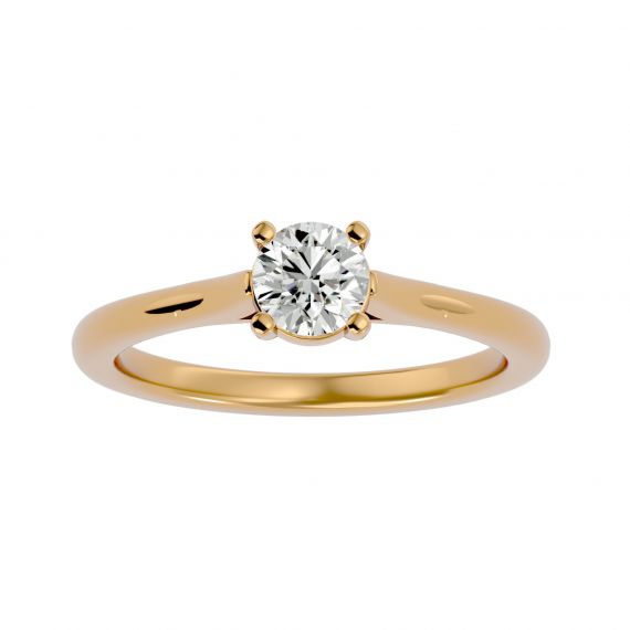 Bague Solitaire Femme Emma en Or Jaune 18 cts