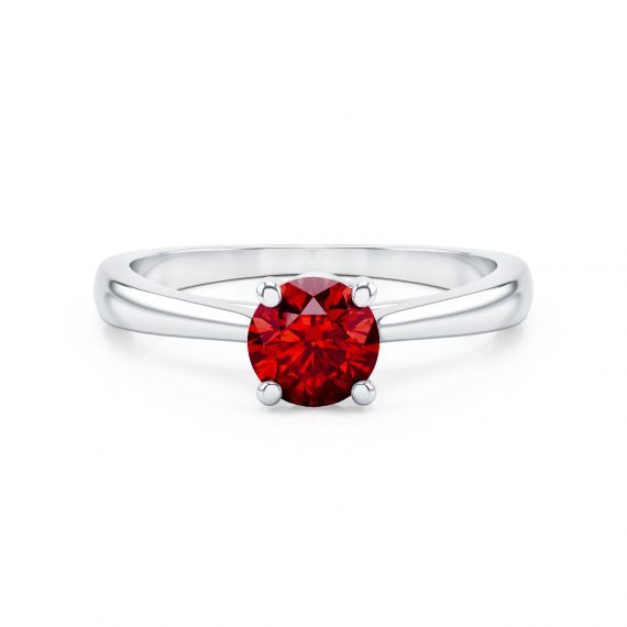 Bague Solitaire Femme Eternelle en Argent, Grenat 1