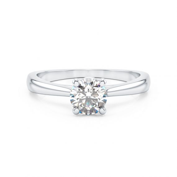 Bague Solitaire Femme Eternelle en Argent, Moissanite 1