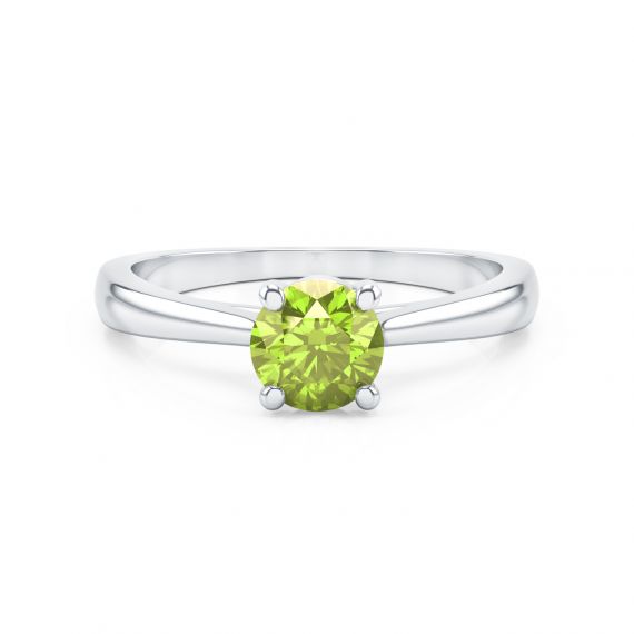 Bague Solitaire Femme Eternelle en Argent, Peridot 1