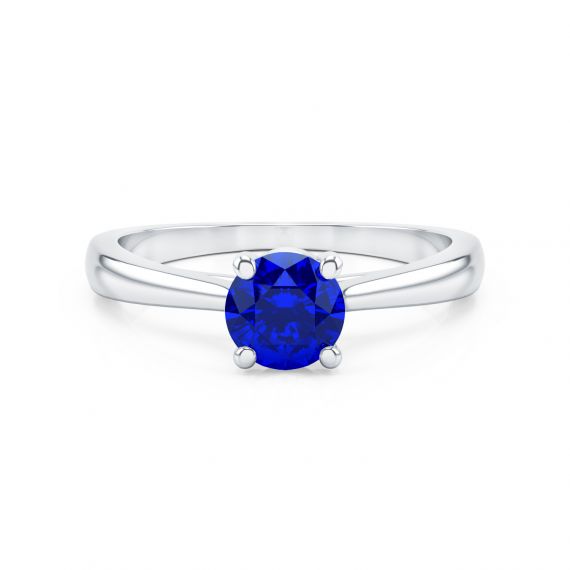 Bague Solitaire Femme Eternelle en Argent, Saphir 1