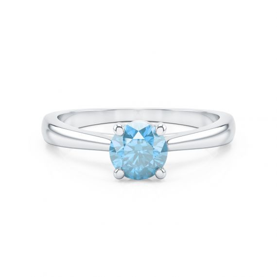 Bague Solitaire Femme Eternelle en Argent, Topaze 1