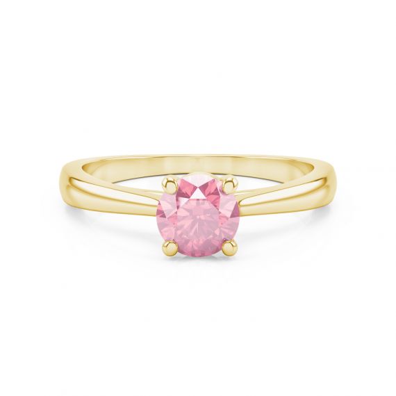 Bague Solitaire Femme Eternelle en Or Jaune 18 cts, Tourmaline 1