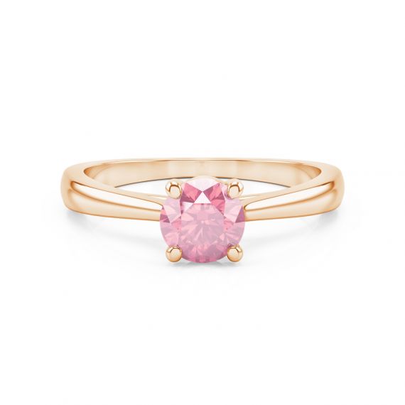 Bague Solitaire Femme Eternelle en Or Rose 18 cts, Tourmaline 1