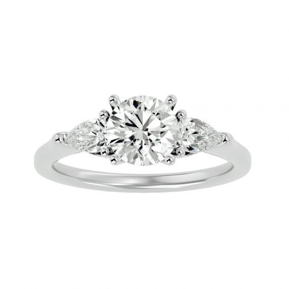 Bague Trilogie Femme Nour en Or Blanc 18 cts