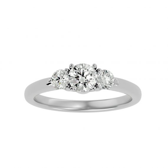 Bague Trilogie Femme Olivia en Or Blanc 18 cts