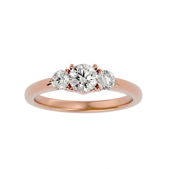 Bague Trilogie Femme Olivia en Or Rose 18 cts