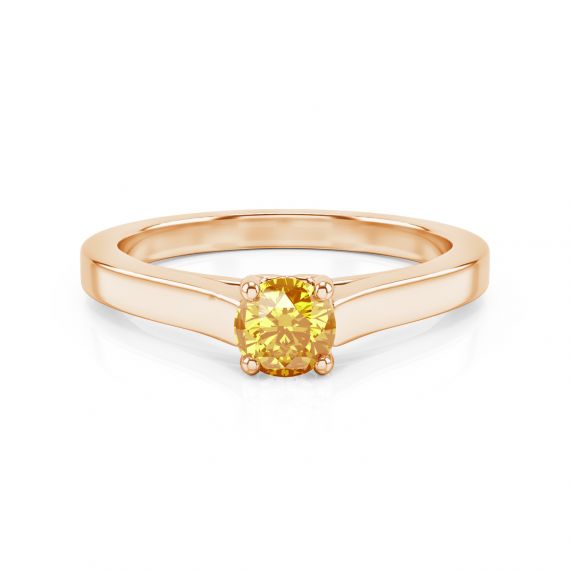 Bague Passion en Or Rose 18 cts, Citrine 1