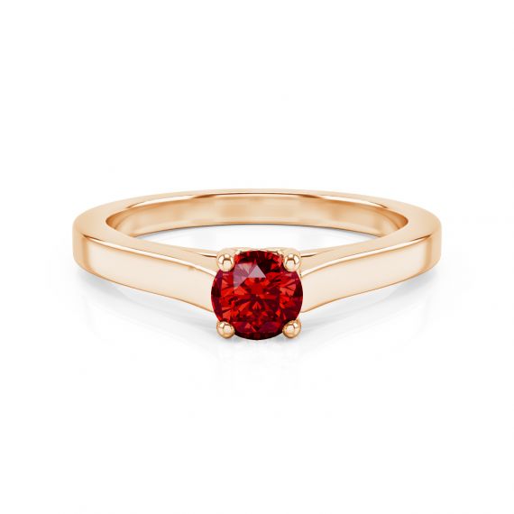 Bague Passion en Or Rose 18 cts, Grenat 1