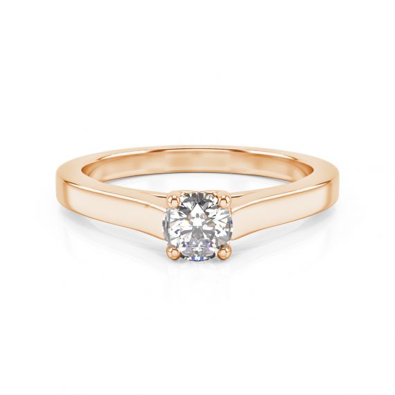 Bague Passion en Or Rose 18 cts, Moissanite 1