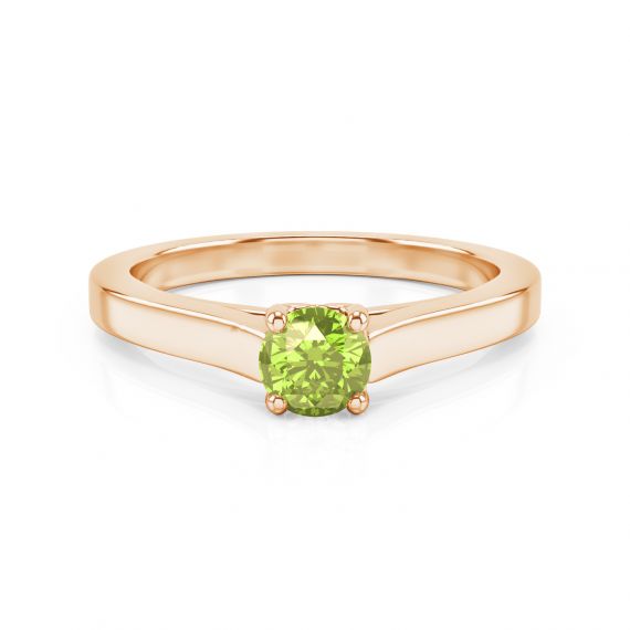 Bague Passion en Or Rose 18 cts, Peridot 1