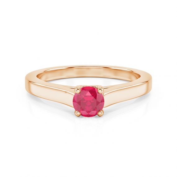 Bague Passion en Or Rose 18 cts, Rubis 1