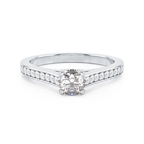 Solitaire Pavé Passion en Argent,  Diamant 1