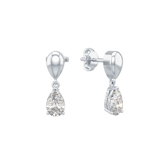 Boucles d'oreilles Dualité en Argent, Diamant 1