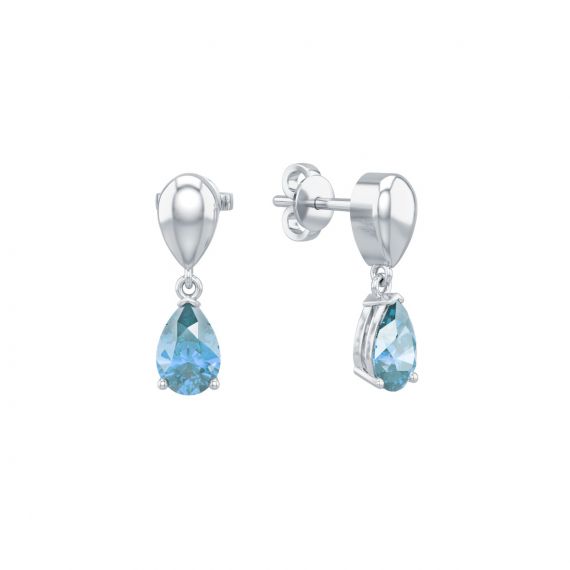 Boucles d'oreilles Dualité en Argent, Topaze 1