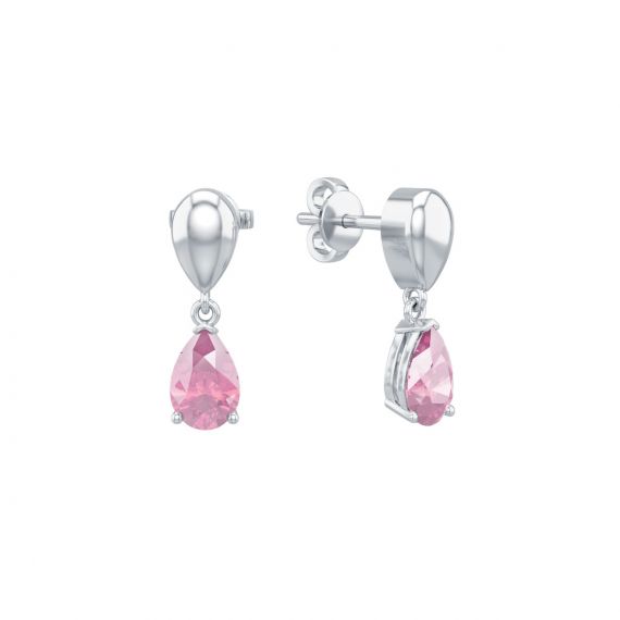 Boucles d'oreilles Dualité en Argent, Tourmaline 1