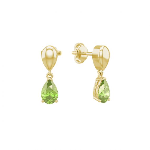 Boucles d'oreilles Dualité en Or Jaune 18 cts Péridot 1