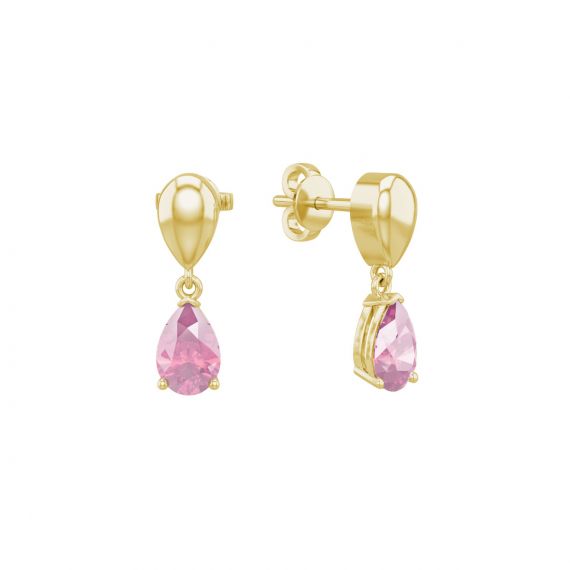 Boucles d'oreilles Dualité en Or Jaune 18 cts Tourmaline 1