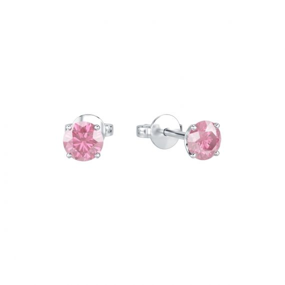 Boucles d'oreilles solitaires Etincelle en Argent, Tourmaline 1