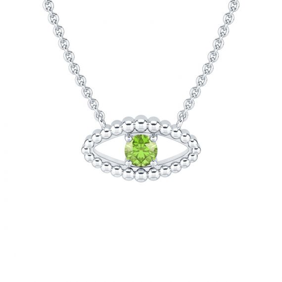 Pendentif Oeil Eden en Argent, Peridot 1