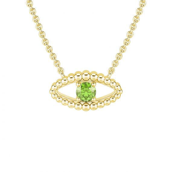 Pendentif Oeil Eden en Or Jaune 18 cts, Peridot 1