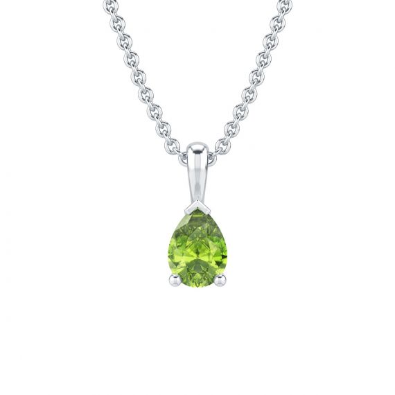 Pendentif Goutte en Argent, Peridot 1