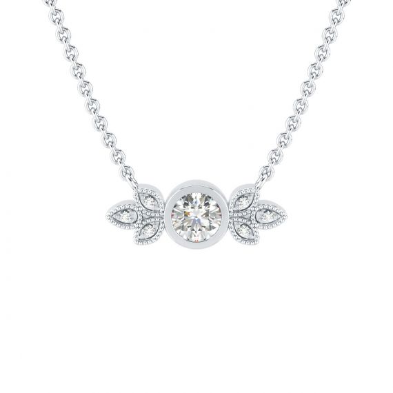 Collier Original Femme Tiana en Argent Diamant 1