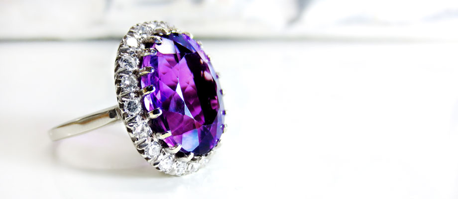 bague de fiançailles amethyste